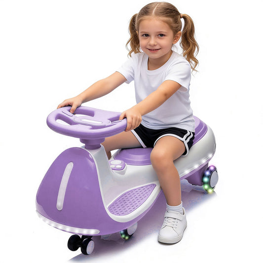 12V Kids Ride-On Electric Wiggle Car with 2-in-1 Smart Design