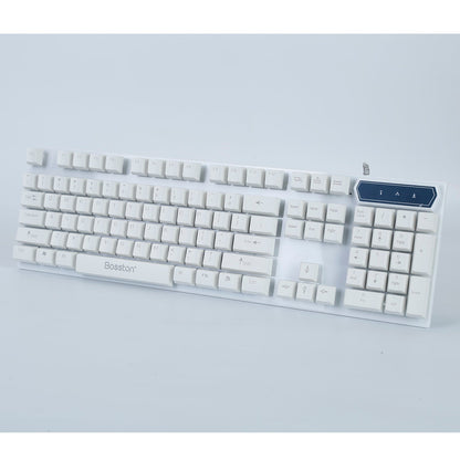 104-Key Wired Gaming Keyboard Mouse Set Colorful Backlit Gaming Keyboard w/ RGB Colorful 1000 DPI Gaming Mouse