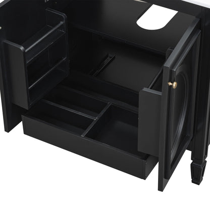 Double Sink Bathroom Vanity Set with Wall Mount Mirror Cabinet