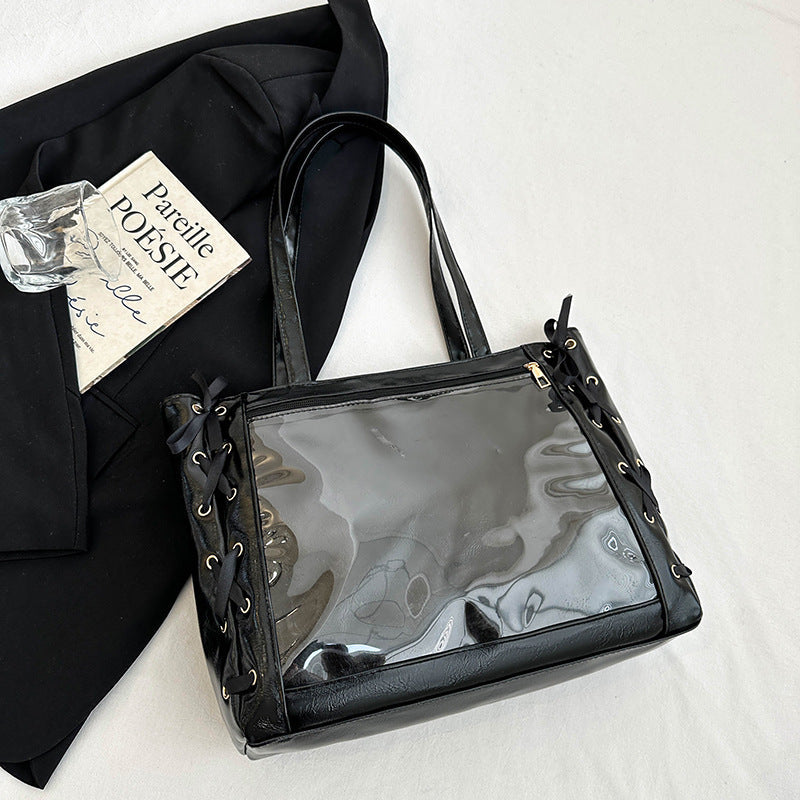 Large-Capacity Ribbon Bow Handheld Shoulder Bag
