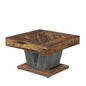 Square Coffee Table With Crisscross Base - Brown / Black
