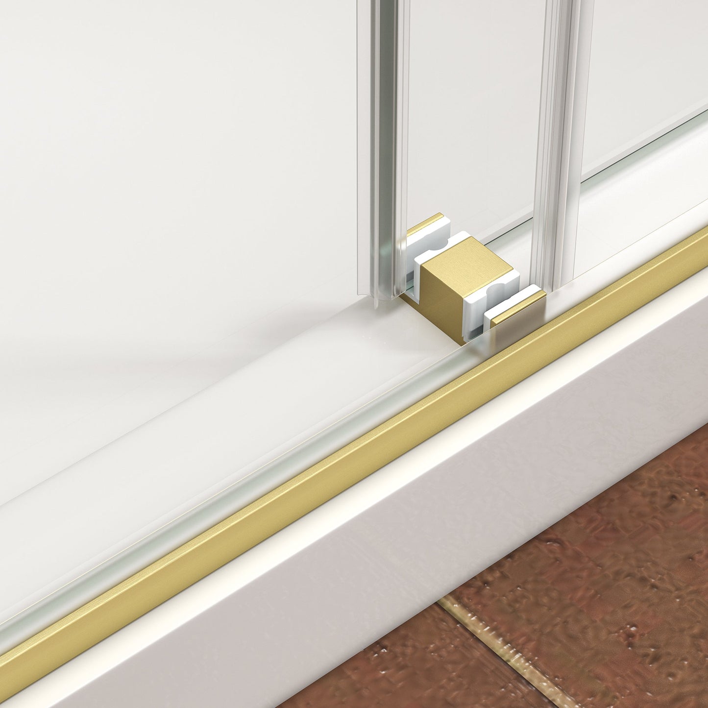 55"-60" W x 76" H Brushed Frameless Shower Door