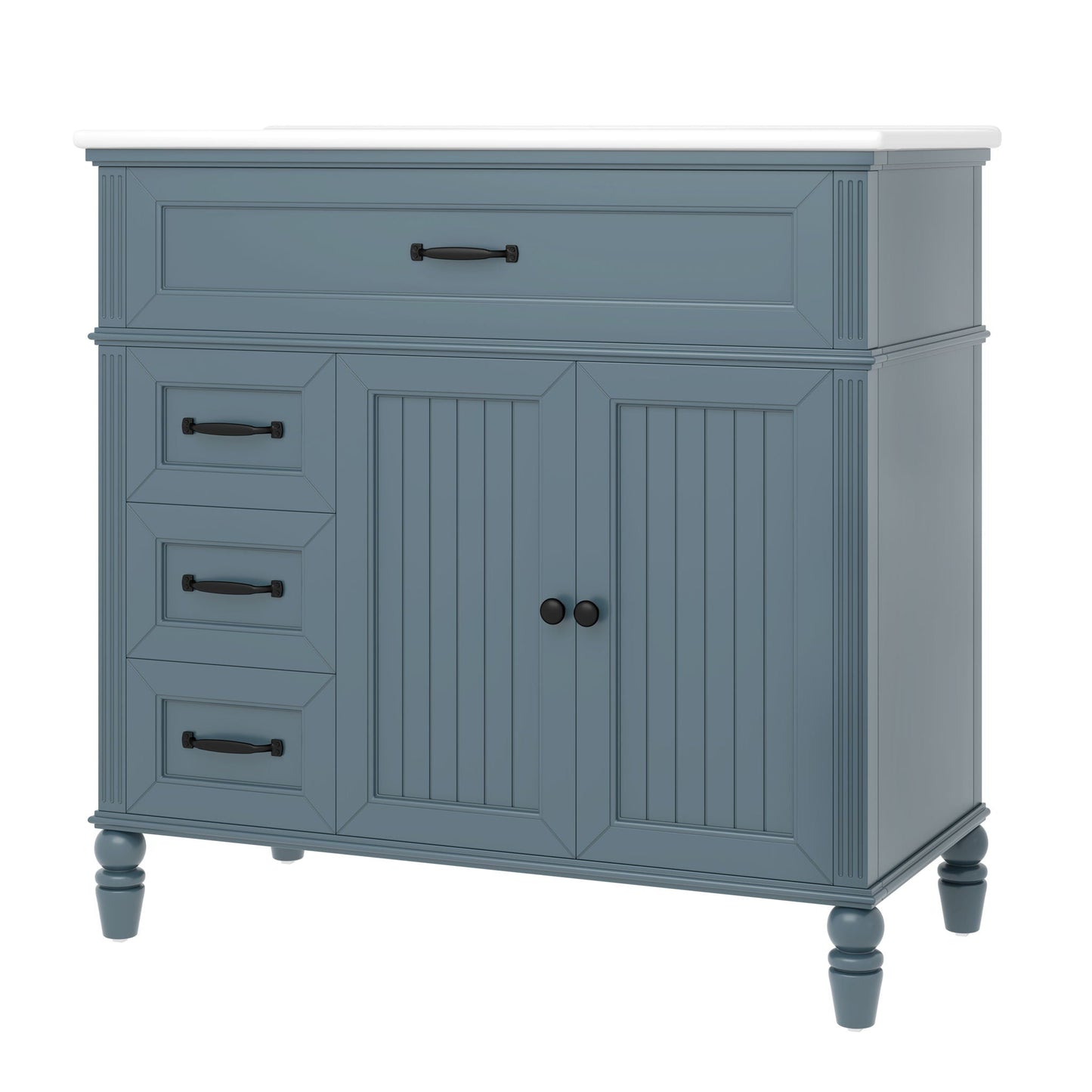 Bathroom Vanity With Sink, Freestanding Cabinet & Drawers