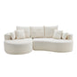 106 in. 2-Piece Fabric Cloud Curved Sectional Chenille Sofa with Chaise
