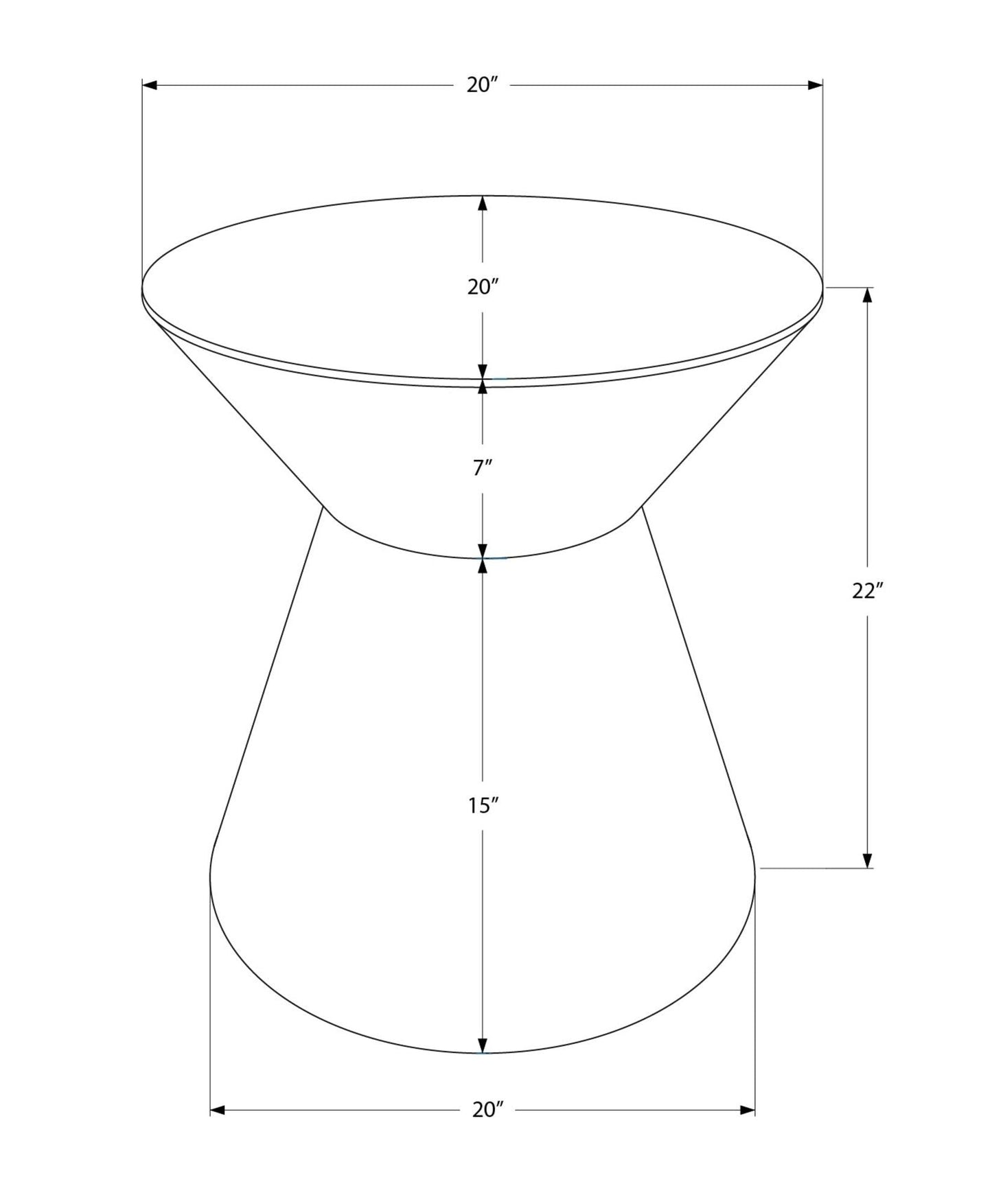 Drum Accent Side Table, Contemporary & Modern Elegant Design