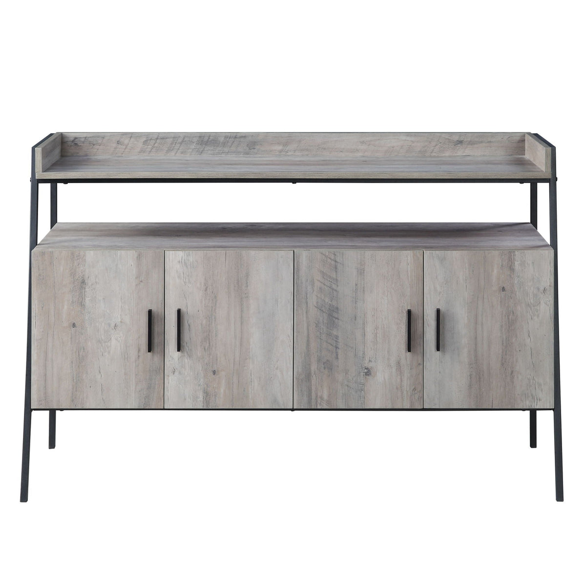 Samiya - TV Stand - Gray Oak & Black