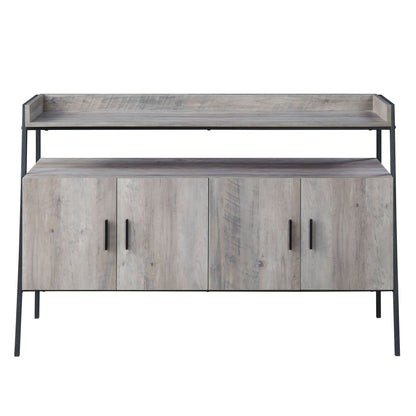 Samiya - TV Stand - Gray Oak & Black