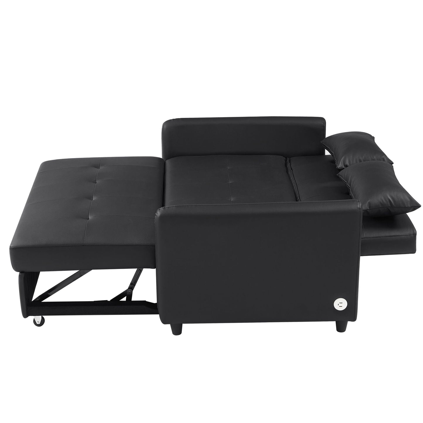 Convertible Sleeper Sofa Bed With 3 USB Ports