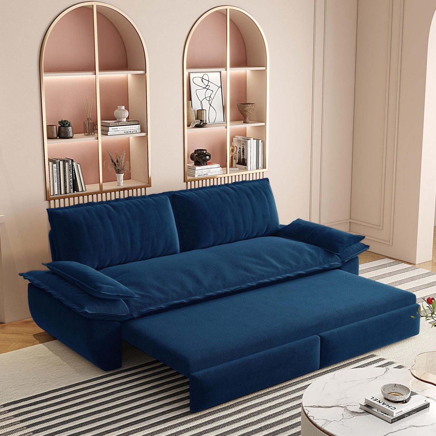 Queen Pull Out Bed, 3 In 1 Convertible Sleeper Sofa