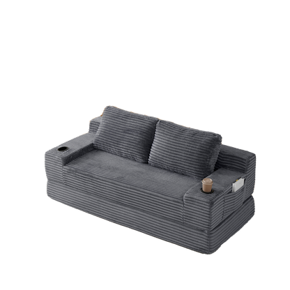 70.8-Inch Corduroy Two-In-One Sofa Bed