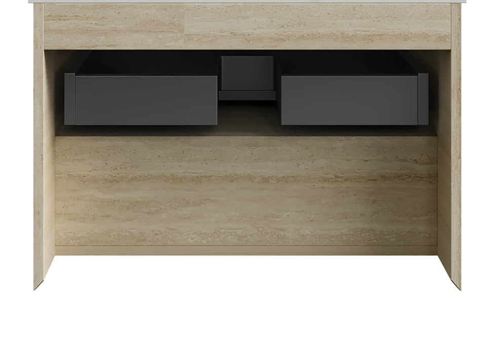FRIGGA 30" Wall-Mounted Cabinet with One Drawer and Open Shelf