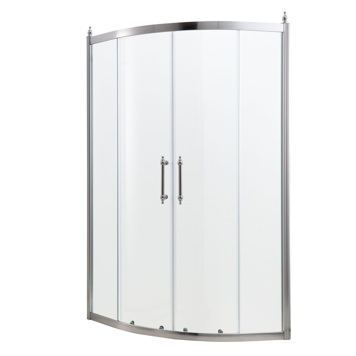 Framed Tub Shower Enclosure with Clear Tempered Glass