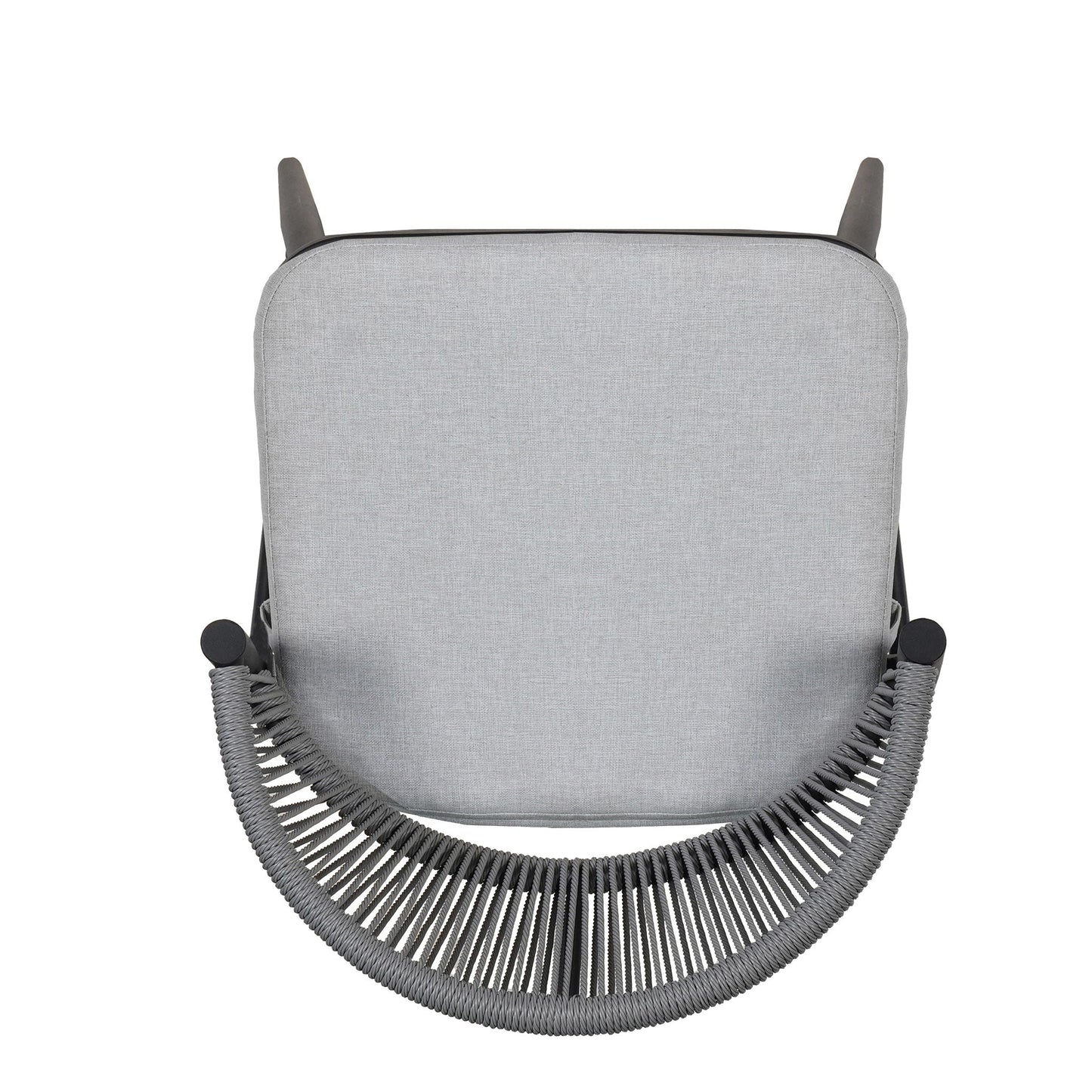 Outdoor 26" Counter Height Metal Frame Counter Stools With Scallop Shaped Backrest & Water Resistant Cushions