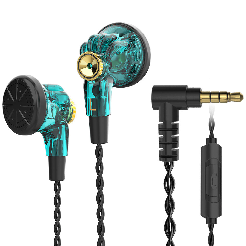 Wired Music Headset Flat Head Earbuds Computer Mobile Phone Universal