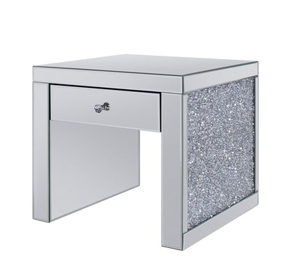 Noralie Mirrored & Faux Diamonds End Table