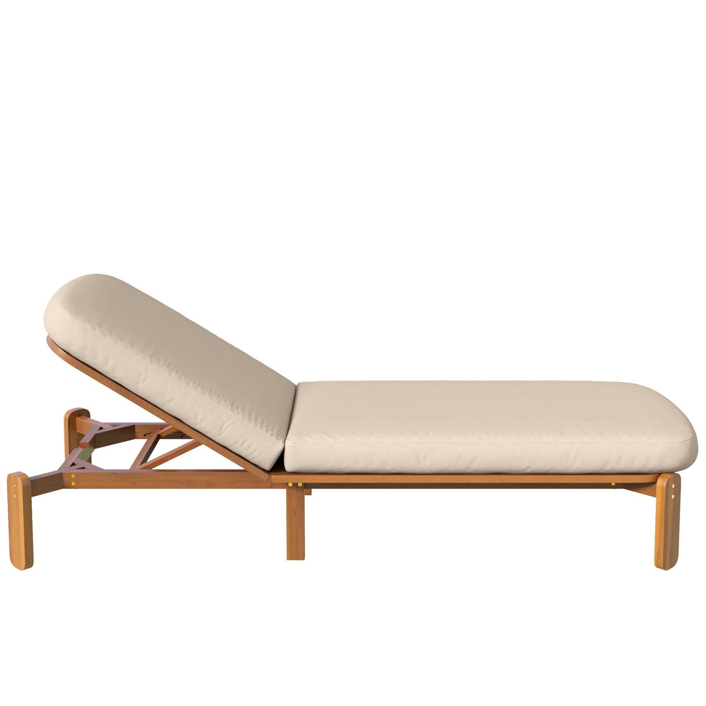 Outdoor Chaise Lounge With Adjustable Backrest