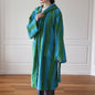 Modern Striped Cotton Bathrobe Set / Blue