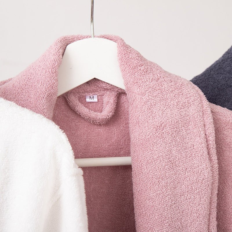 Classic Ultra-Soft Absorbent Cotton Bathrobe / Dark Gray