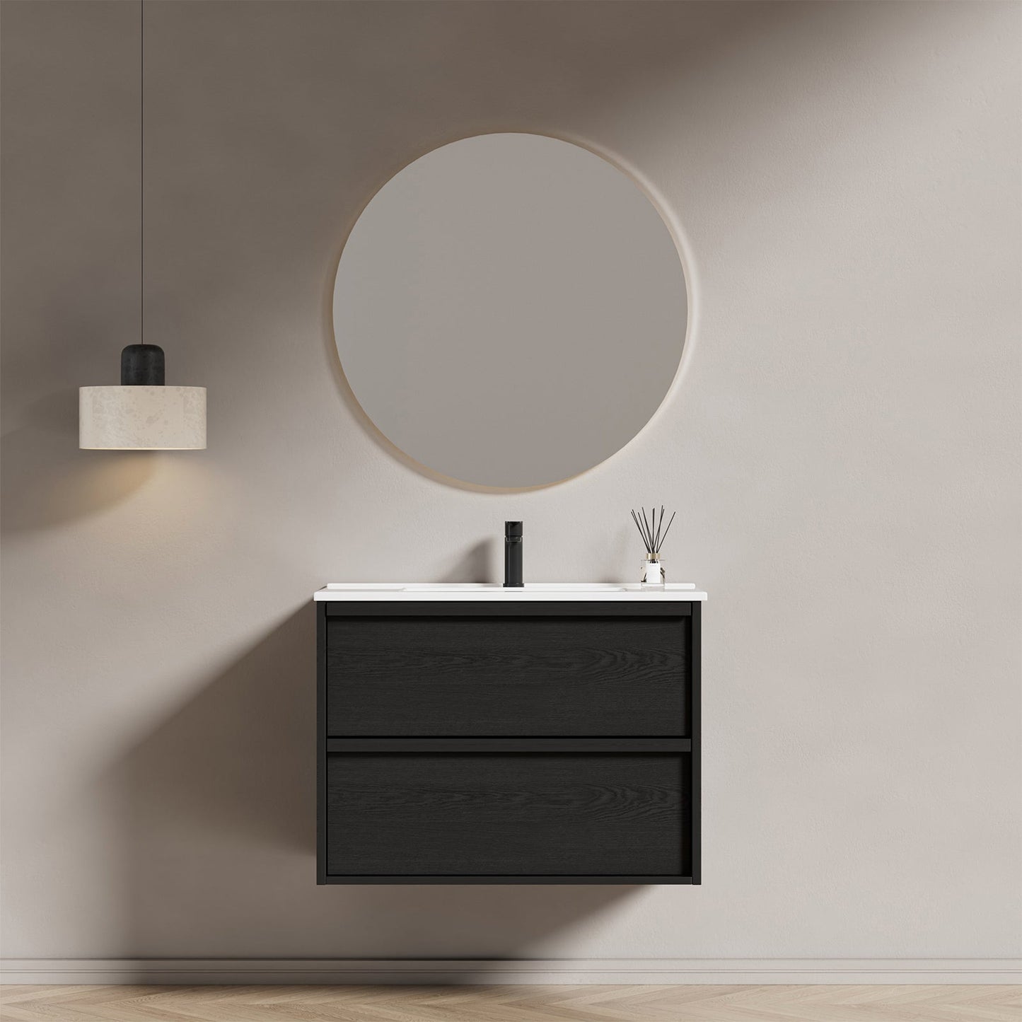 30 Inch Bathroom Vanity Cabinet With Ceramic Sink