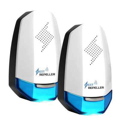 2 Pack Ultrasonic Pest Repeller with Night light Plug In Pest Mice Repellent Indoor Roach Bed Bug Mouse Rodent Mosquito Killer for Bedroom Garage Ware