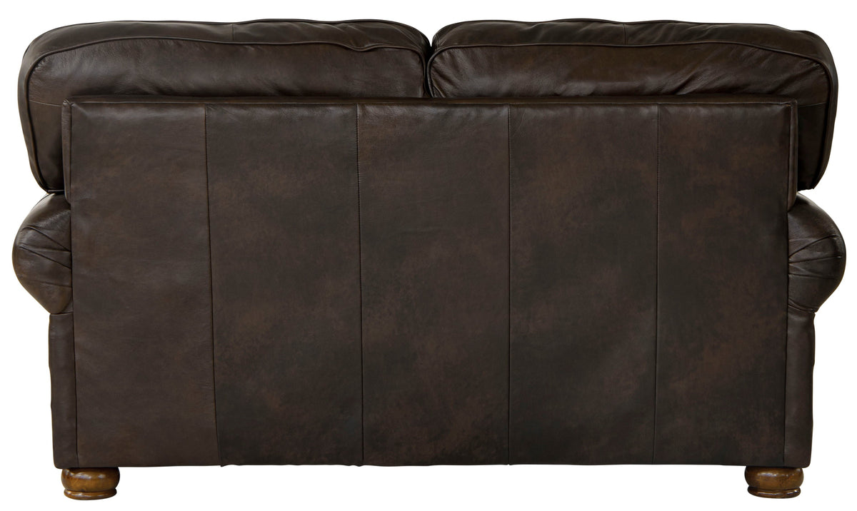 Roberto - Leather Loveseat - Cocoa