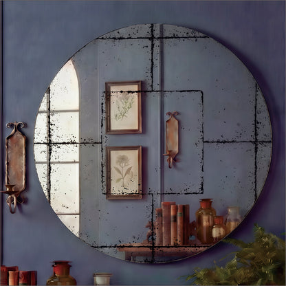 Round Wall-Mounted Mirror