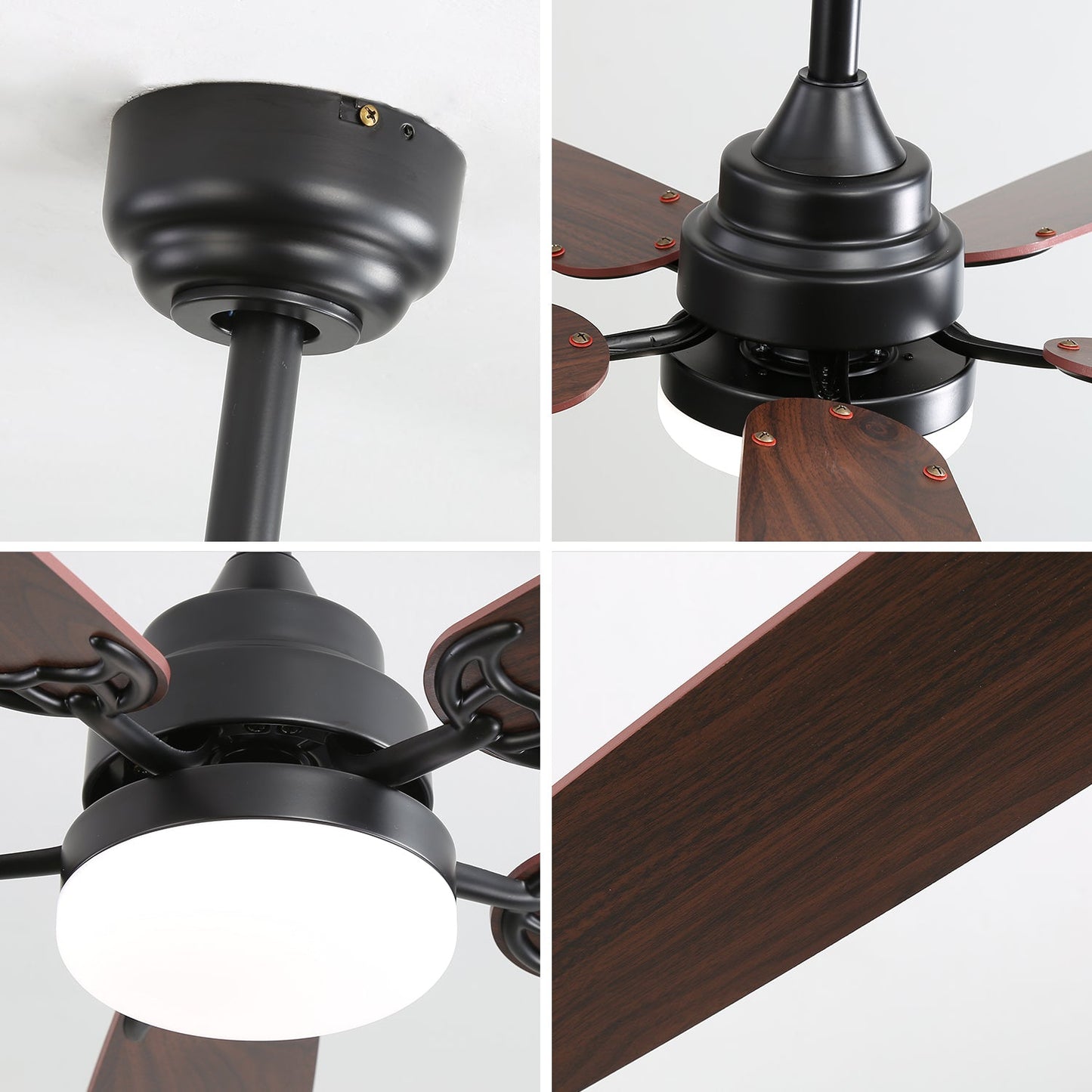 52 Inch Classics Ceiling Fan With LED Light