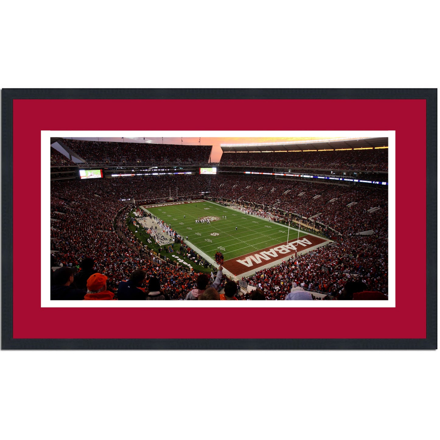 Framed Bryant-Denny Stadium Alabama Crimson Tide 16x24 NCAA Football Photo Professionally Matted