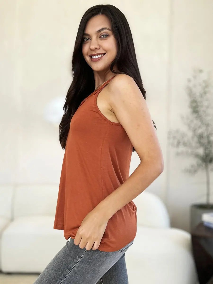 Accessories Trendsi Basic Bae Full Size Lace Detail V-Neck Cutout Cami