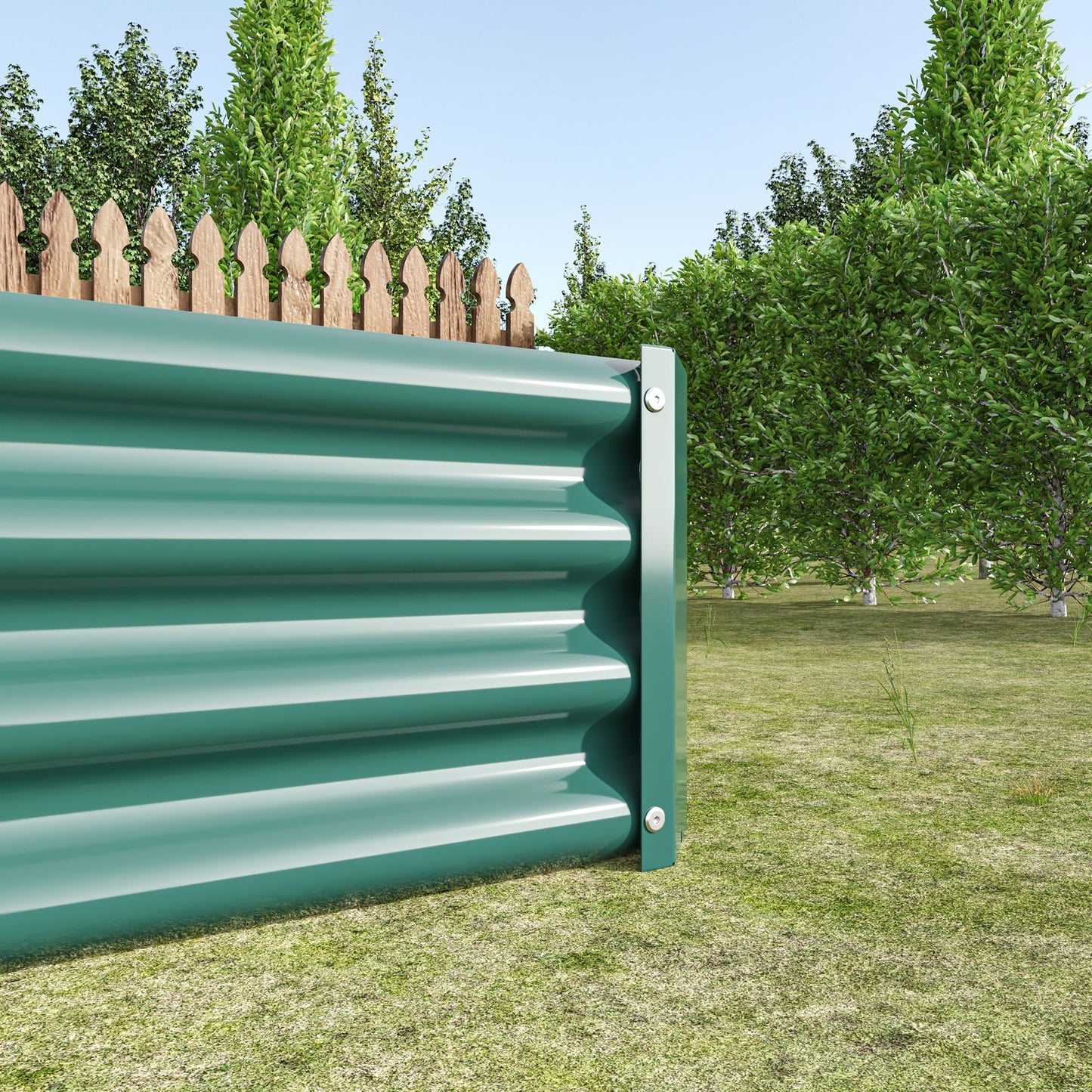 Raised Garden Bed Kit - Metal Raised Bed Garden 7.6x3.7x0.98ft