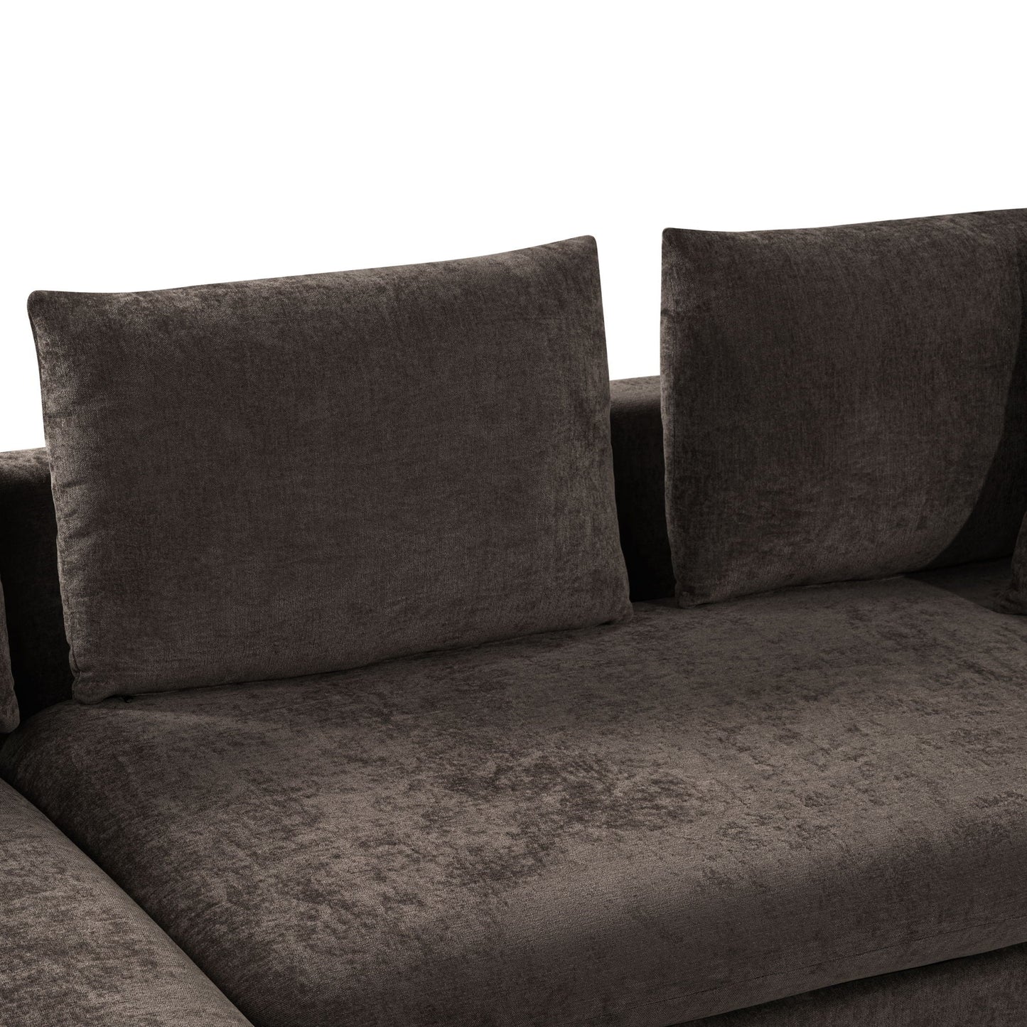 Modern L Shaped Sectional Sofa With Upholstery And Wooden Storage