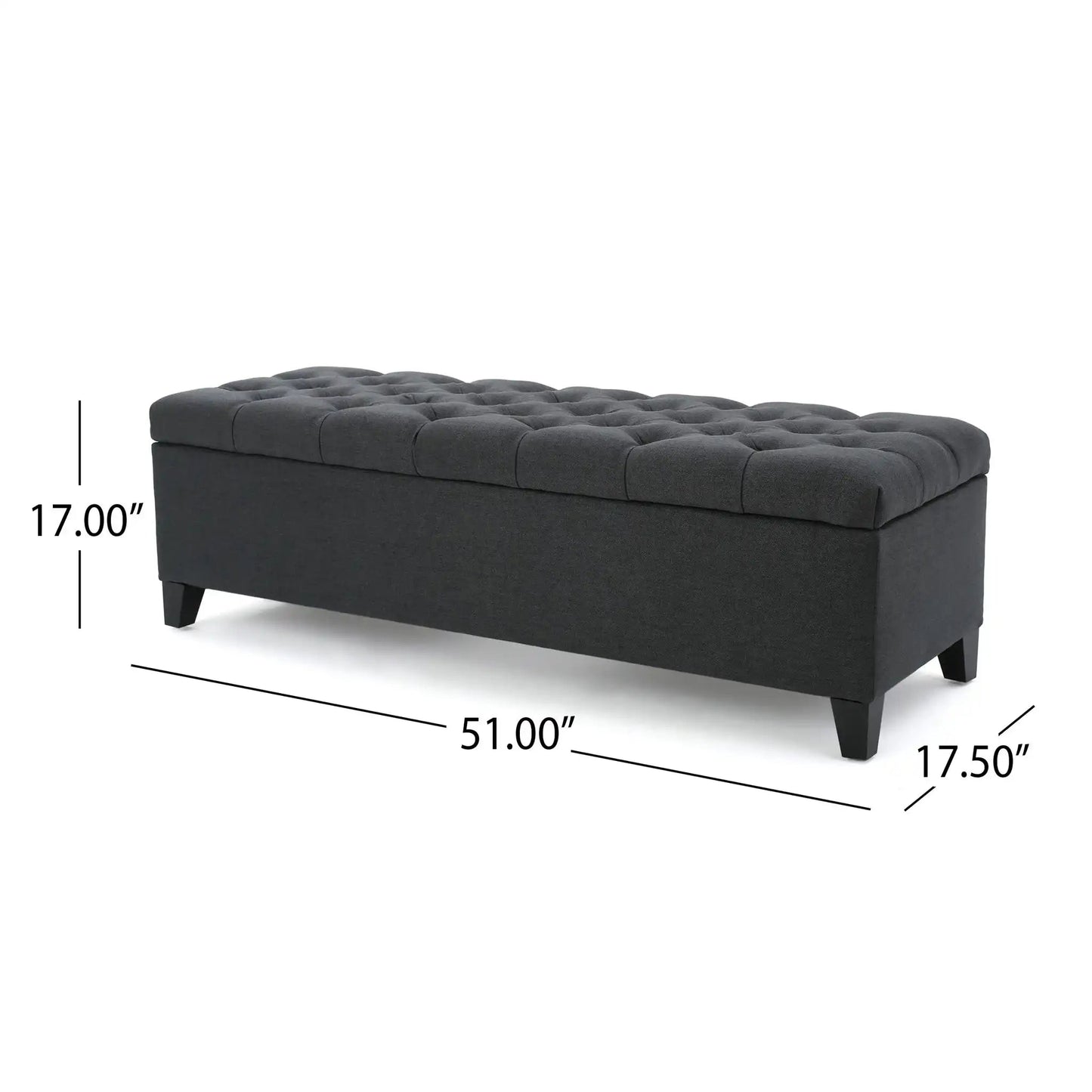Glouster Contemporary Storage Ottoman with Button Tufted Design