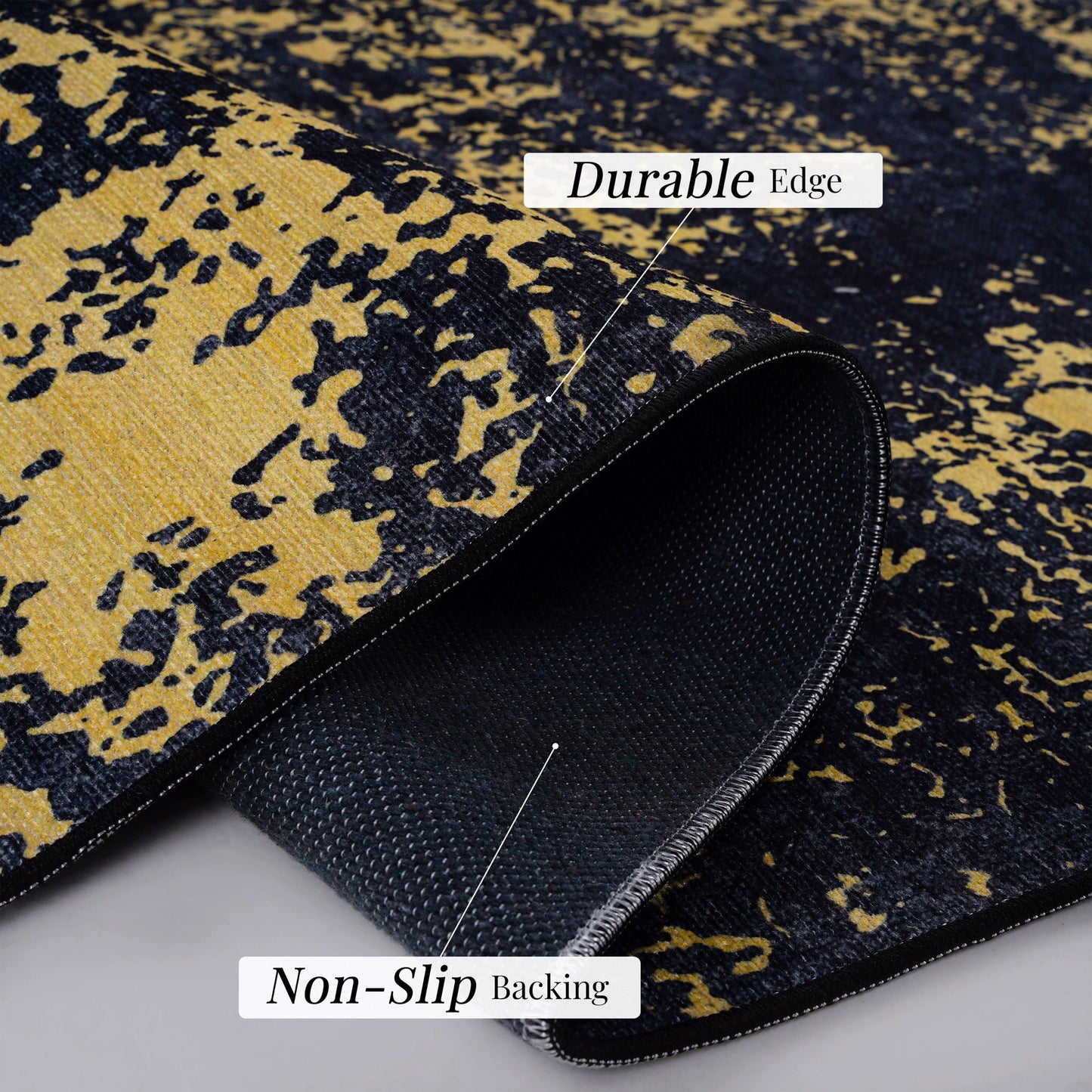 Maval - Abstract Washable Area Rug