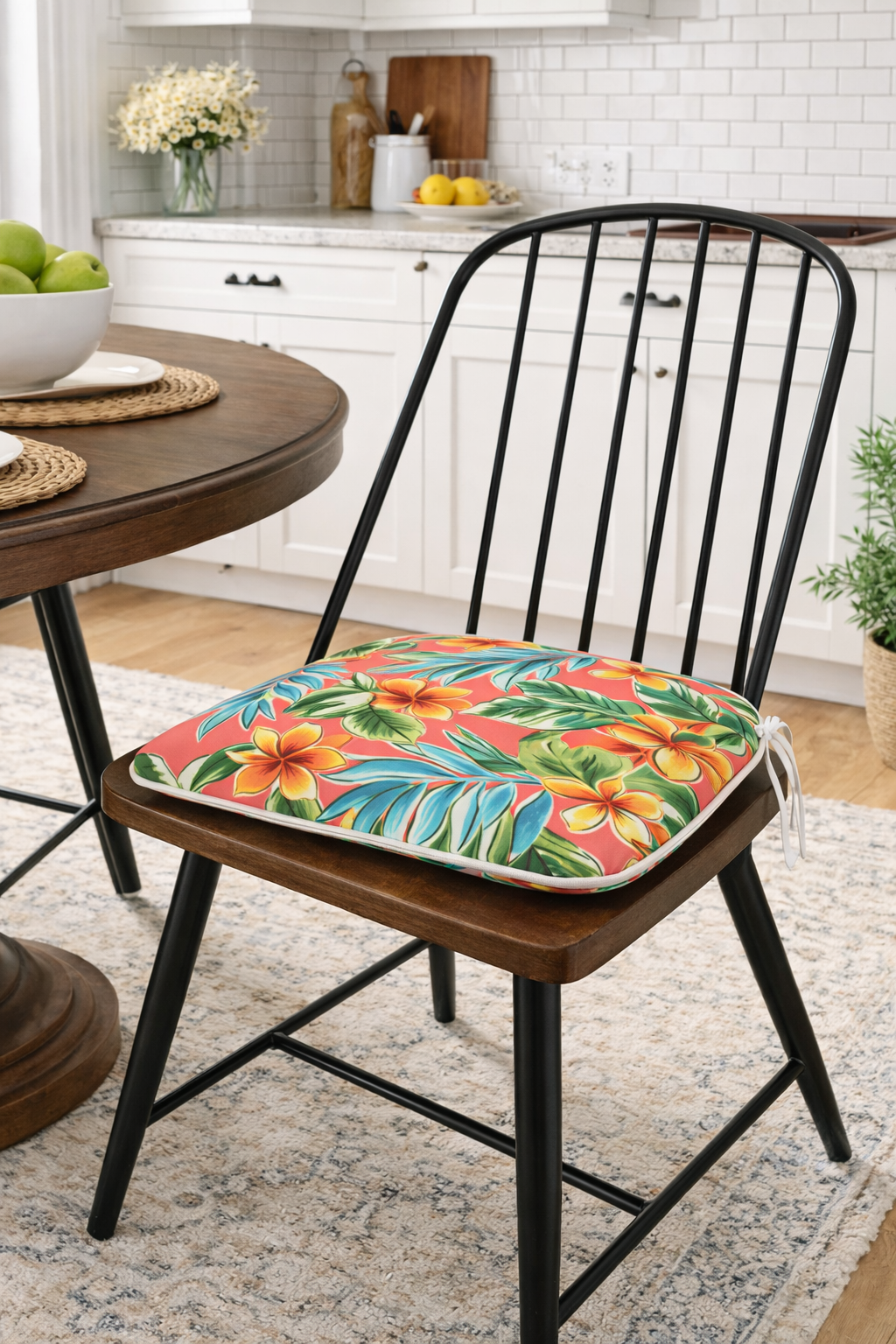 Outdoor Patio Chair Cushions Set of 4 - Bright Coral