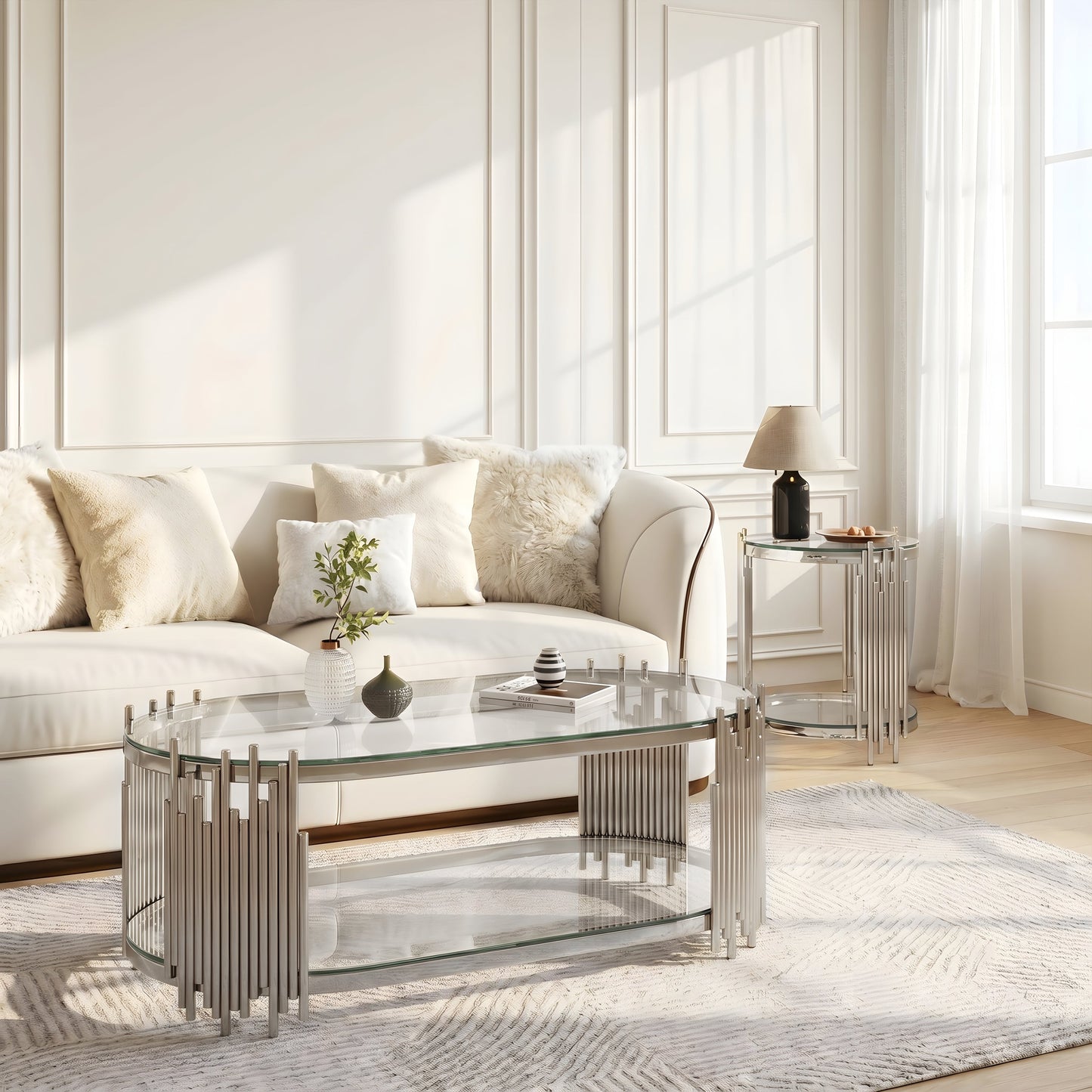 Modern Luxury Coffee Table and Side Table Set