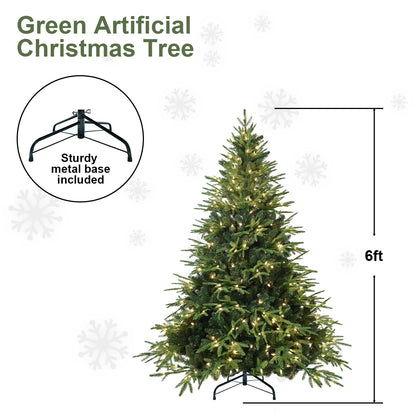 7.5ft Pre-Lit Artificial Christmas Tree with 650 Warm Lights