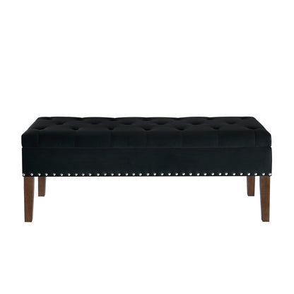 Tufted Bench with Storage