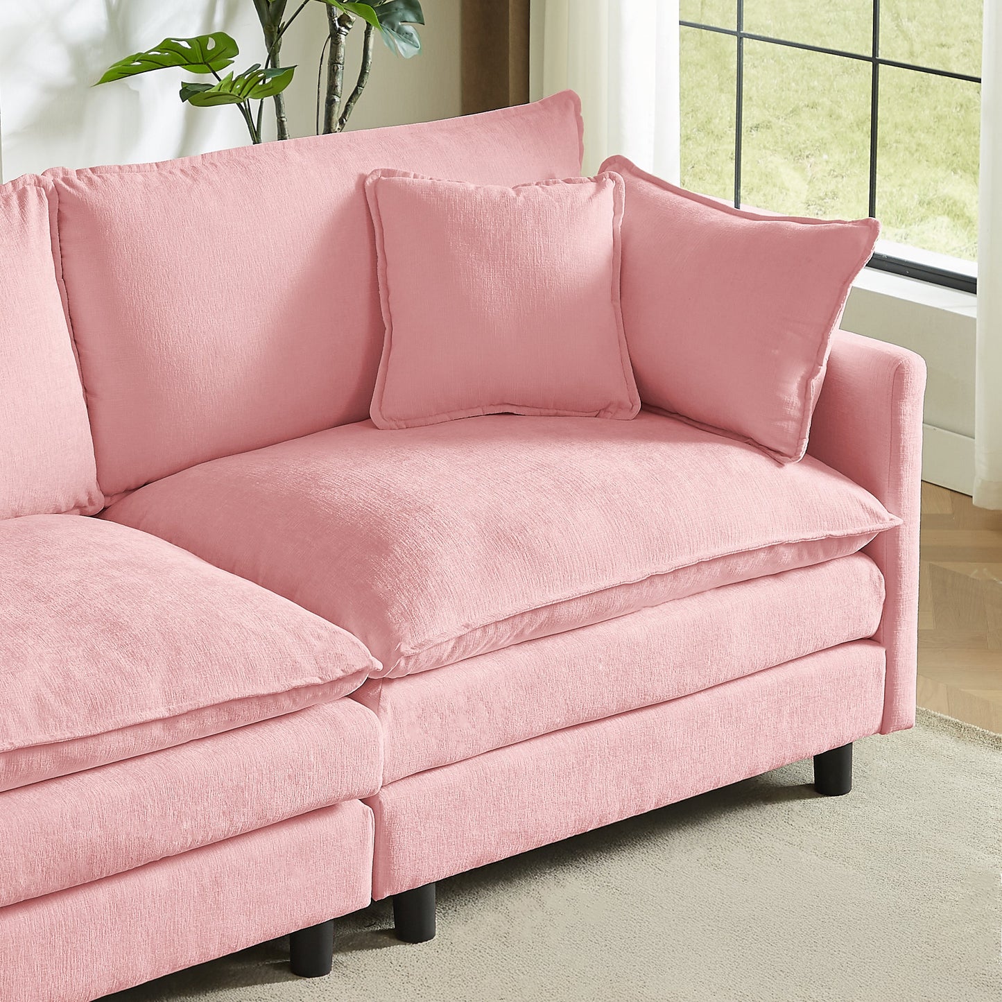 Modular Sectional Sofa - 110 Inch L Shaped Couch Set