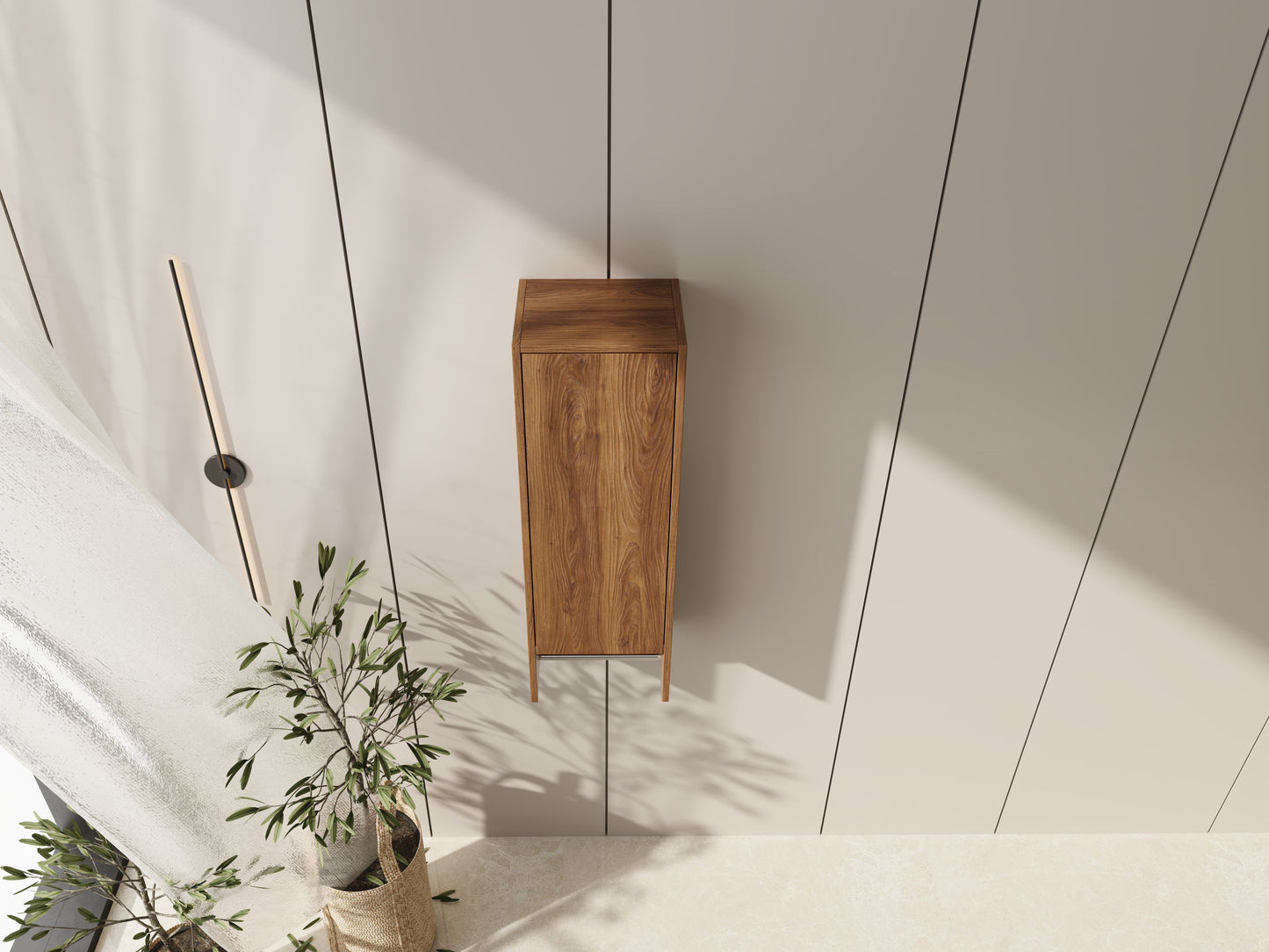 12 Inch Small Wall Mounted Side Cabinet
