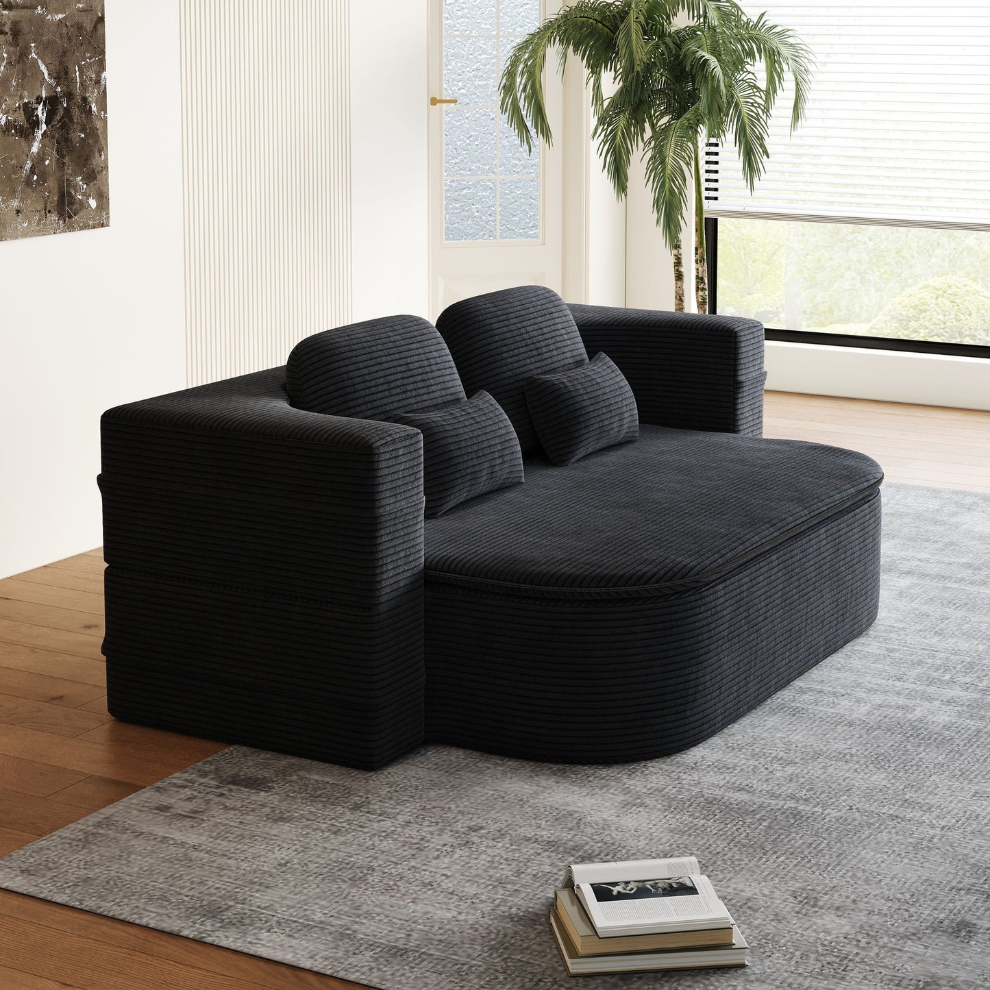 2 In 1 Foldable Sofa Bed With Multi Functional Blanket