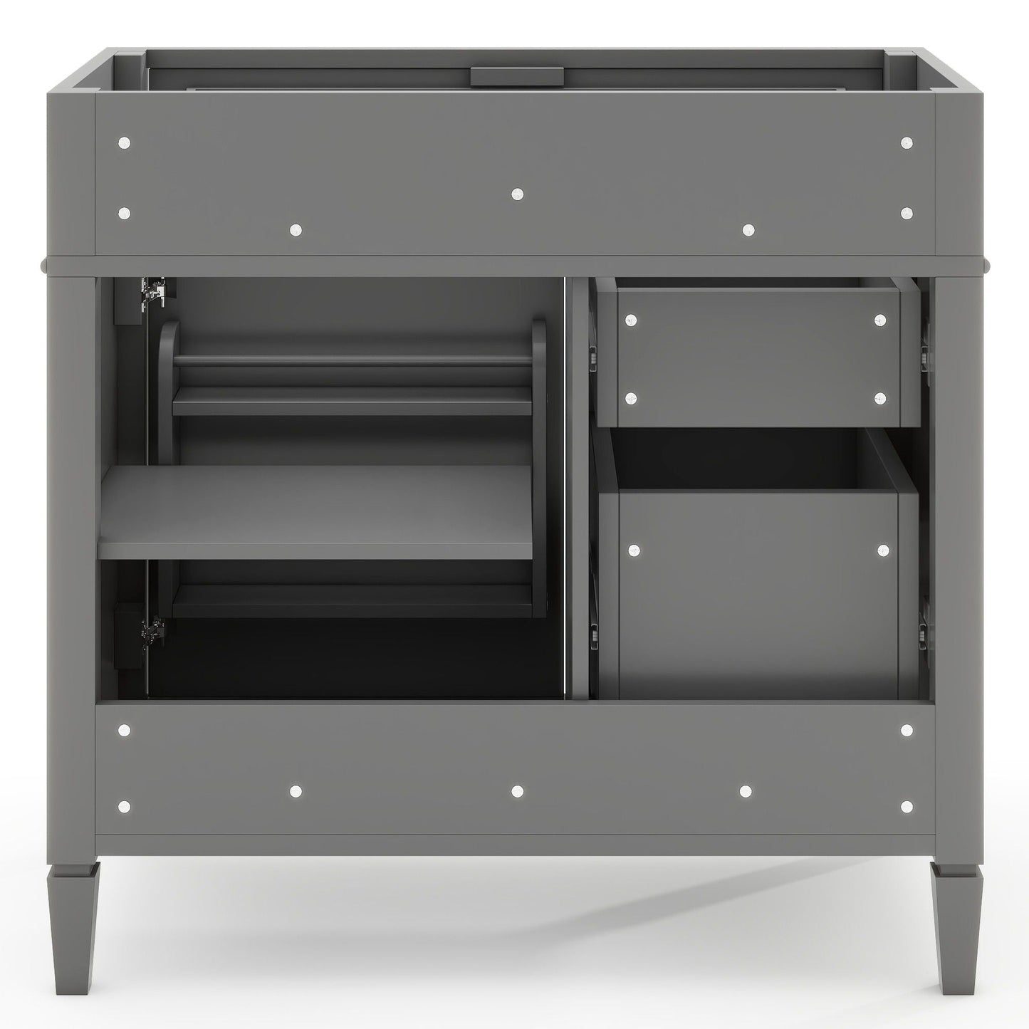 Bathroom Vanity With 2 Drawers And Tip-Out Drawer, Storage Cabinet