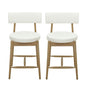 Mid Century Modern Counter Stools, Fabric Upholstered Chairs