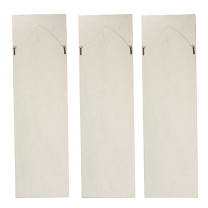 Set Of Large Wooden Rectangle Hanging Panels