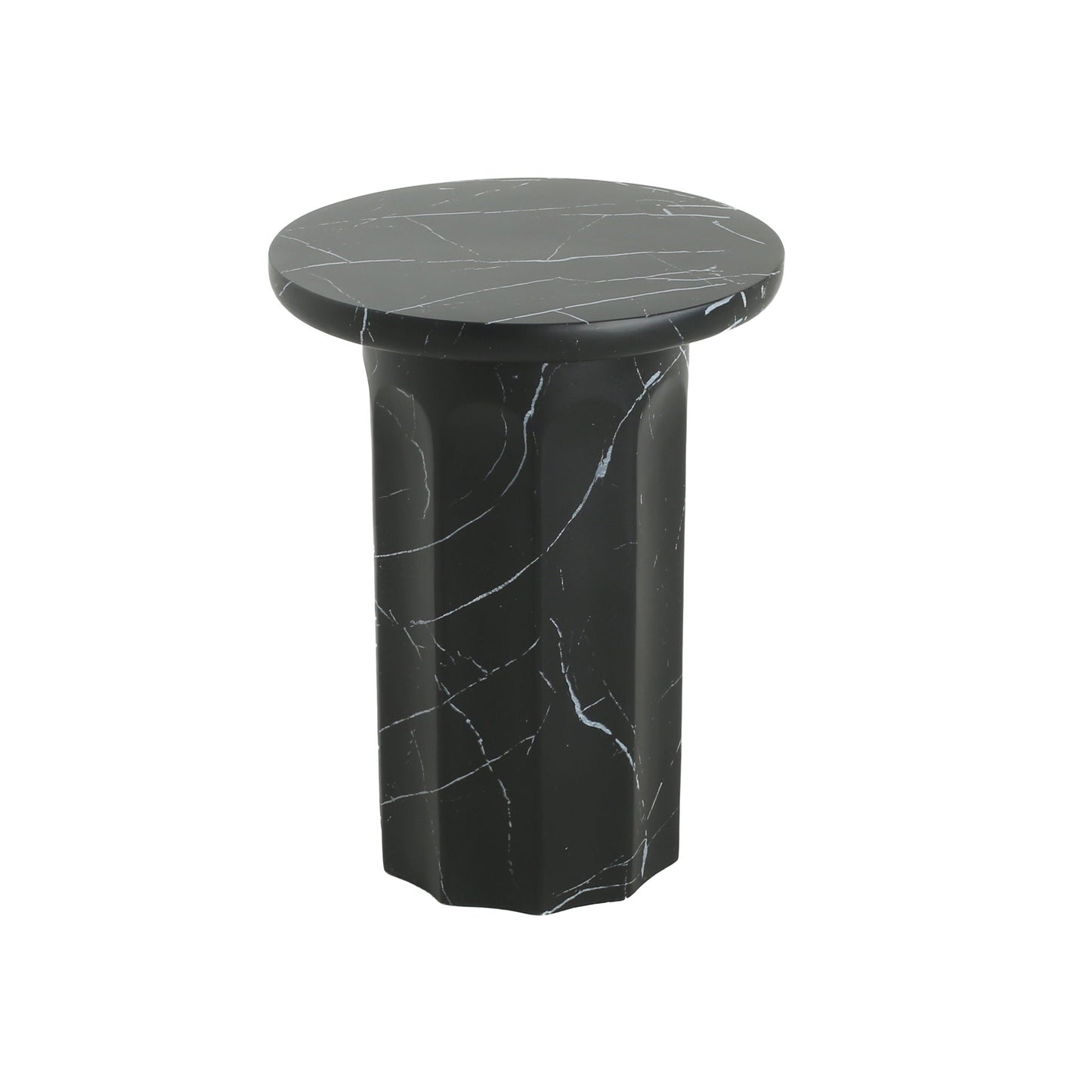 Outdoor Lightweight Concrete Marble Effect Side Table