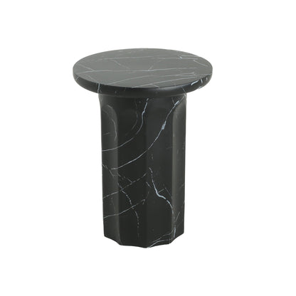 Outdoor Lightweight Concrete Marble Effect Side Table