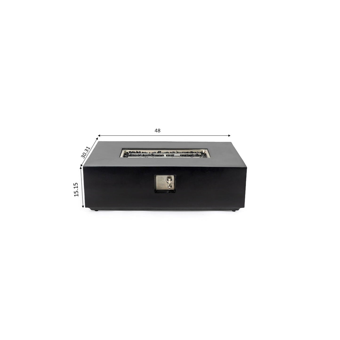 Propane / Natural Gas Fire Pit Table, 50,000 BTU - Charcoal