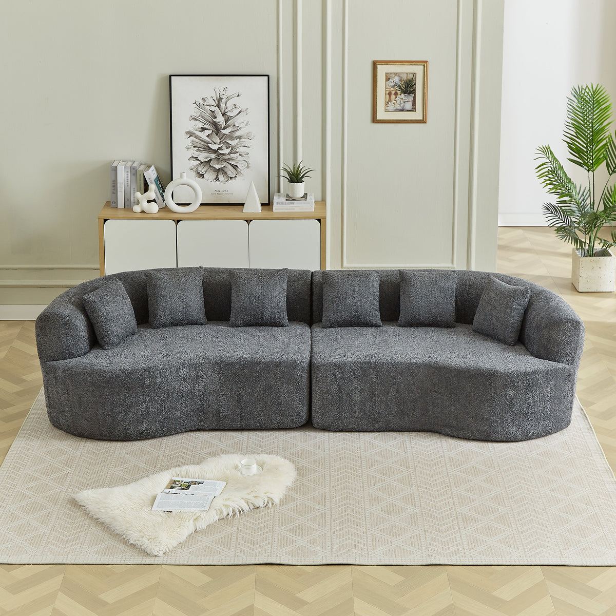 Curved Sectional Sofa - Oversized Modern Design