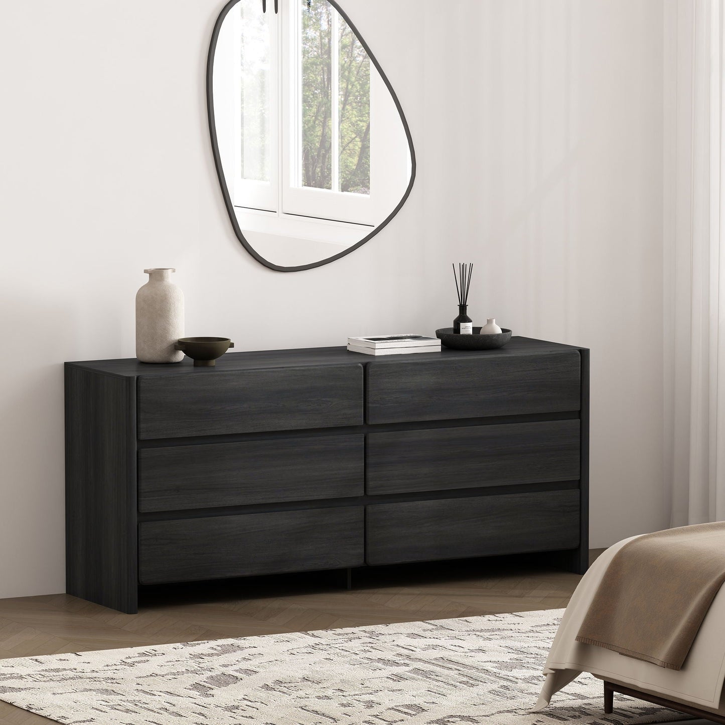 Linda - Double Wide Dresser With 6 Drawers