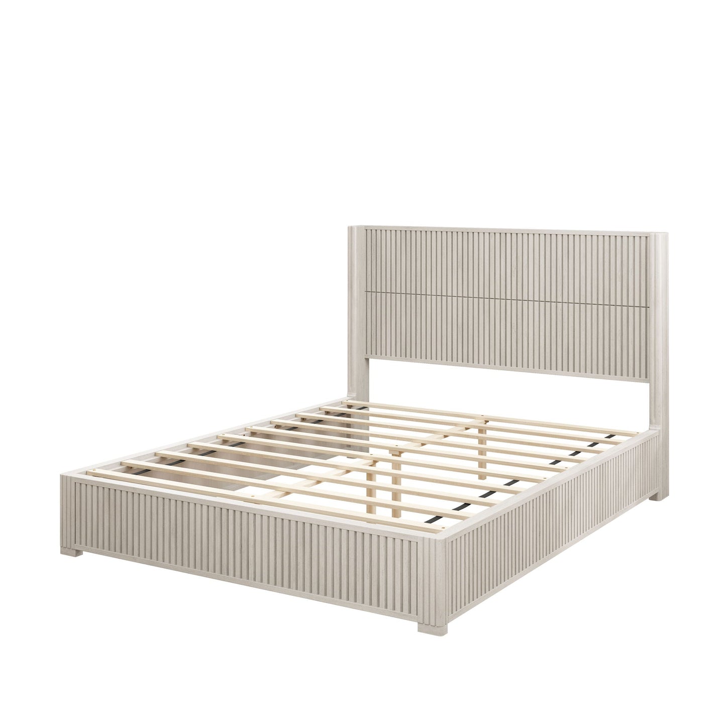 Platform Bed Frame With Headboard, Floor Standing Design