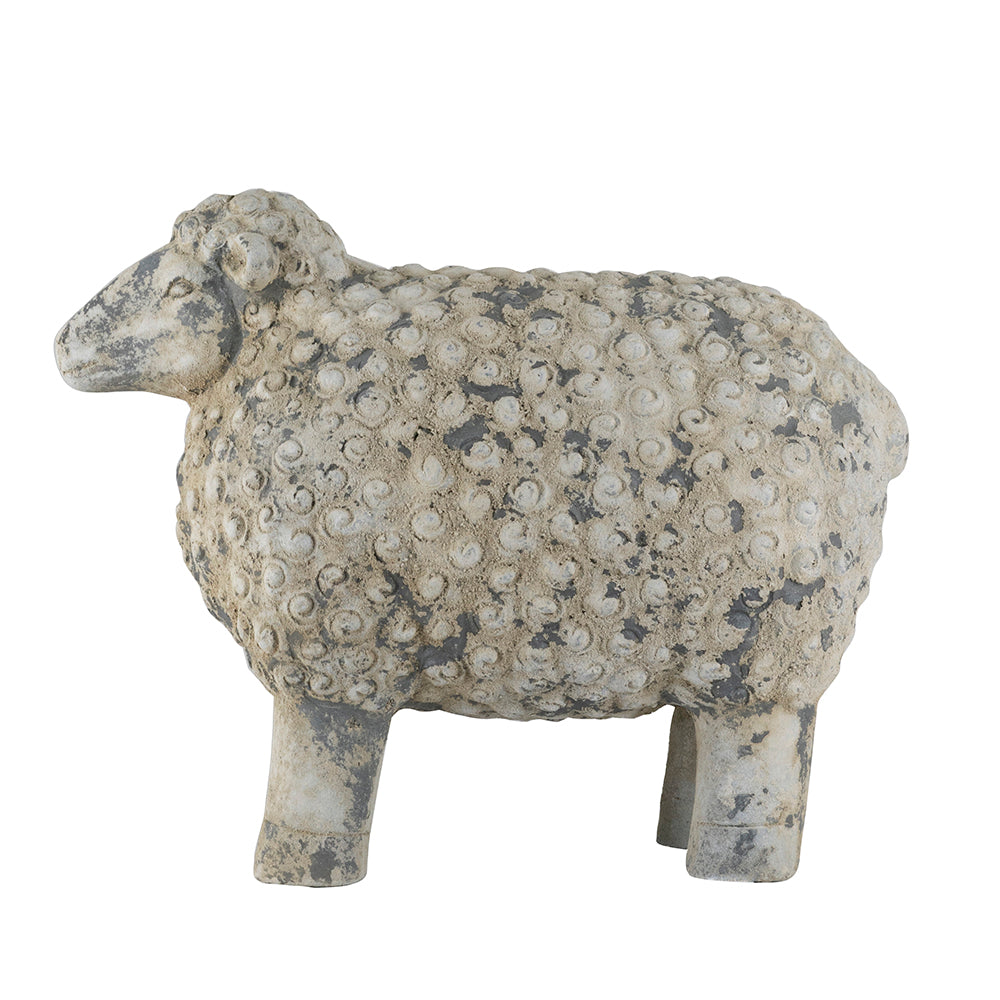 18x9.5x14" Magnesium Sheep Figurine with Weathered Finish